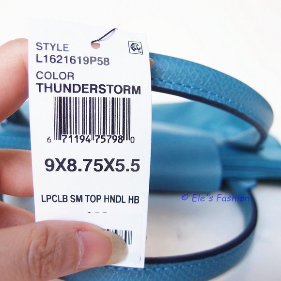 ❤️ NWT LONGCHAMP Le Pliage Type S Club Small Short Handle Tote Thunderstorm Blue - Picture 7 of 14